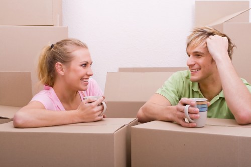 Careful loading of furniture and boxes for a West Hampstead flat removal
