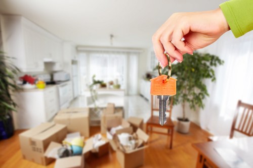 Commercial moving team planning a business relocation in West Hampstead
