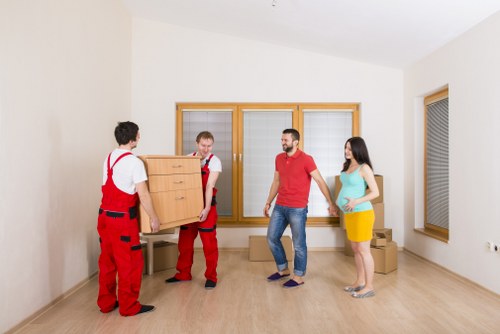 Reusable furniture and donated goods prepared for charity partnership collection