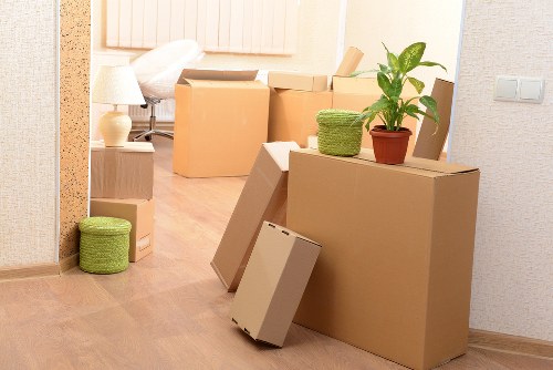 Moving truck and packing materials for a local West Hampstead relocation